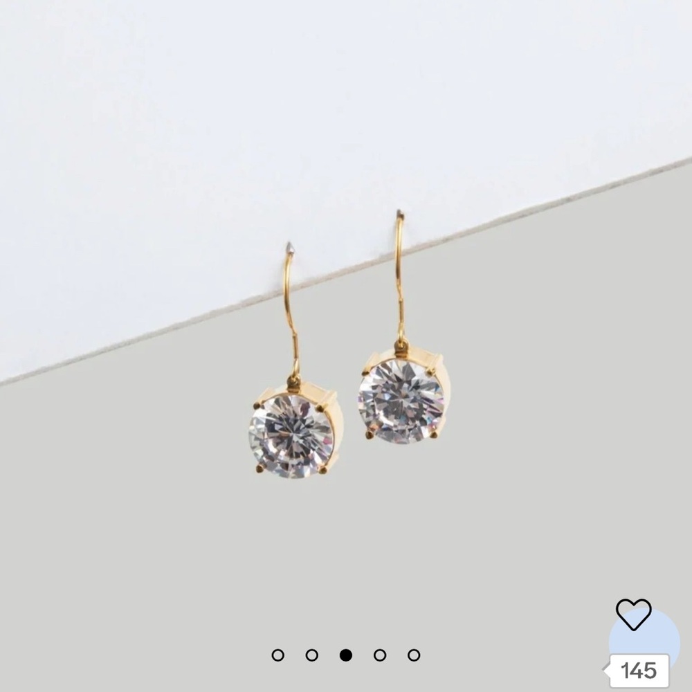 Tini Lux Carrie Cubic Zirconia Drop Earrings